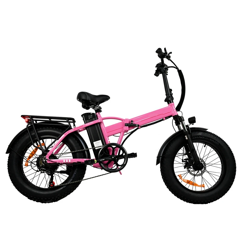 Smart Portable Electric Folding Bike Pink