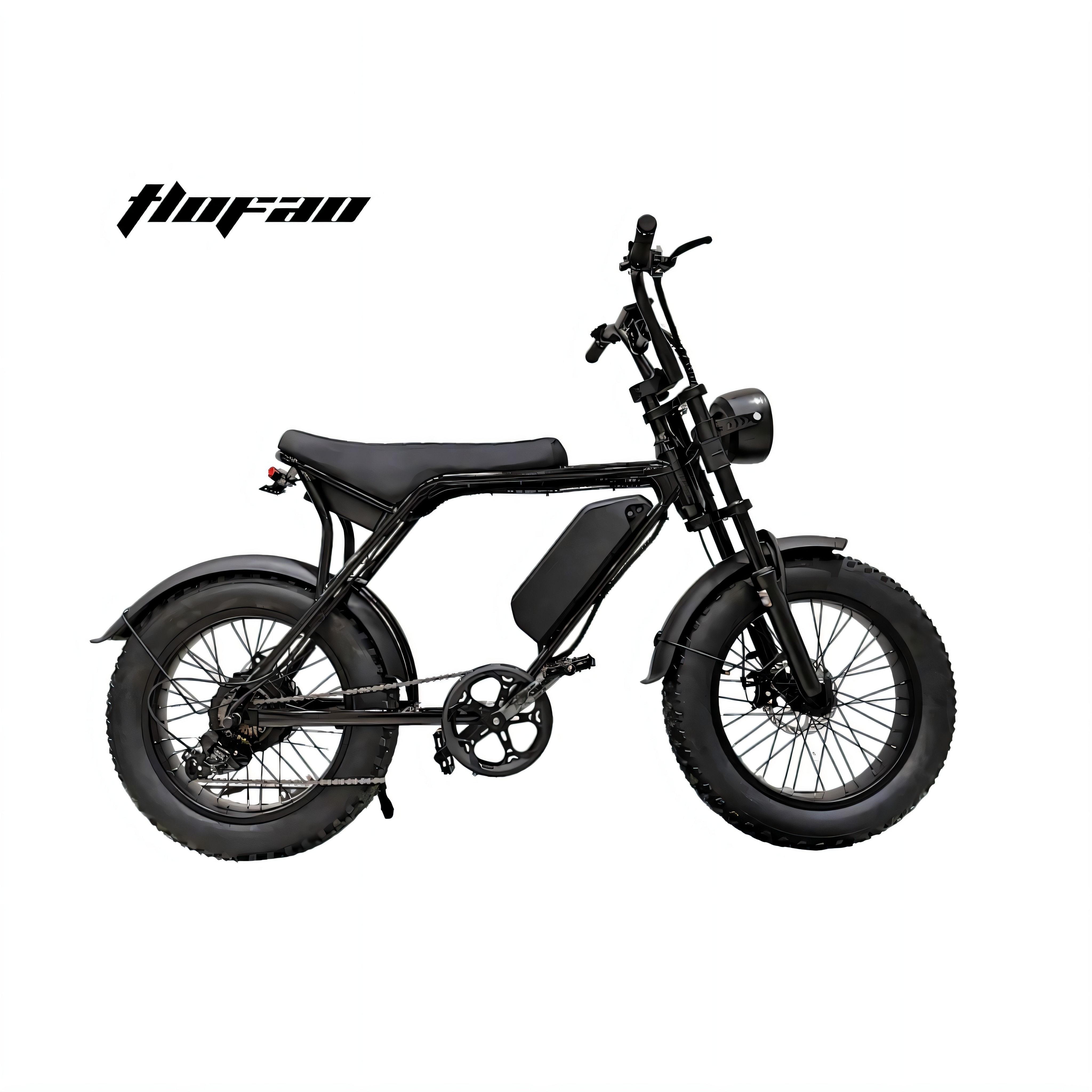 T-V8 Electric Bike 20*4'' Wheel 350W Motor 48V 13Ah Battery 25km/h Max Speed 40-50 km Range per power